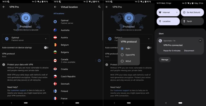 Opera Software выпустила Opera VPN Pro для Android2